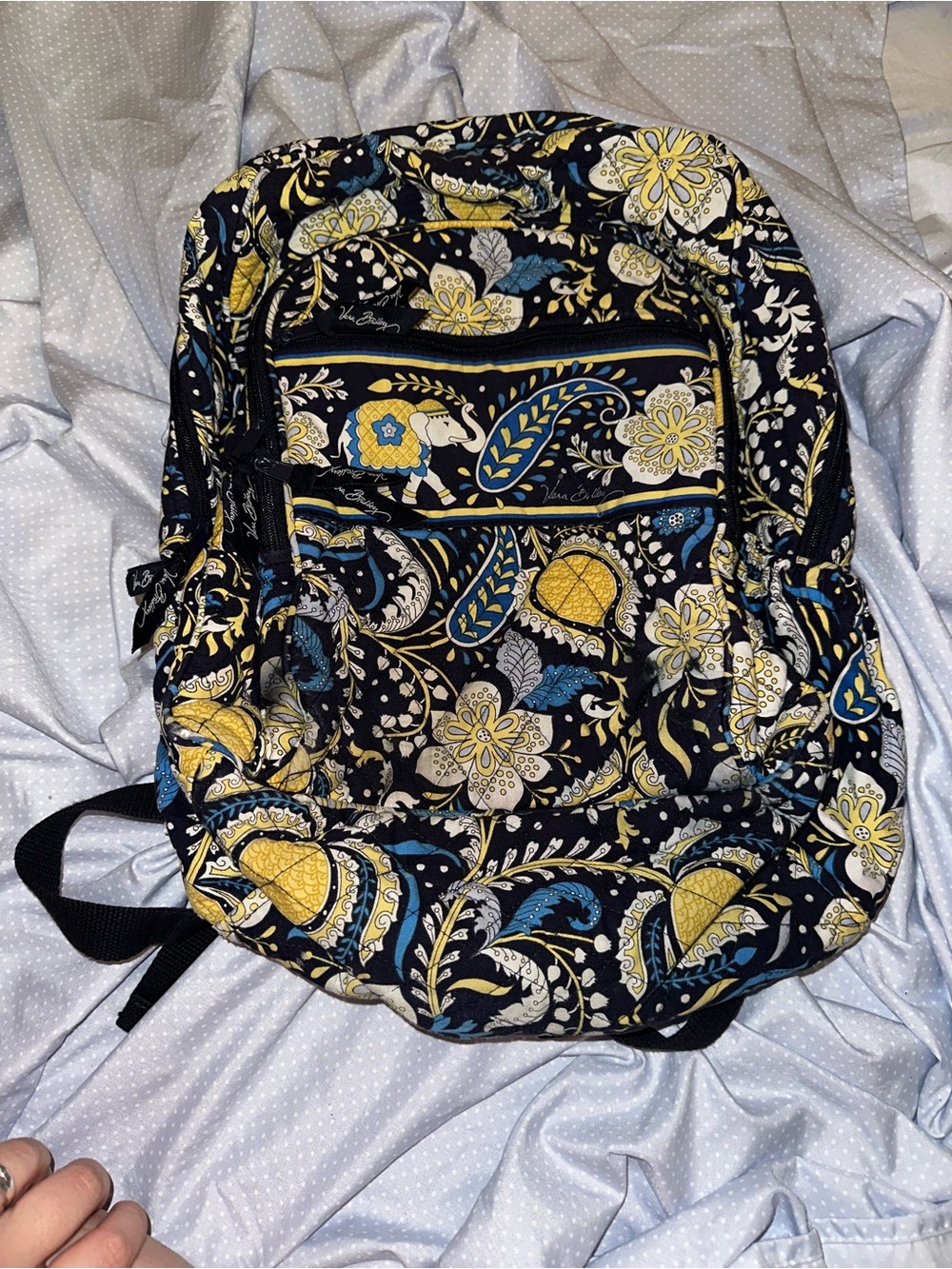 Vera Bradley Printed backpack 3 pocket, excellent condition!